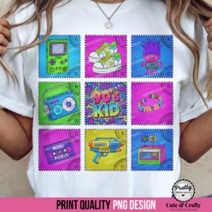 Neon Retro 90s PNG: 90s Kid