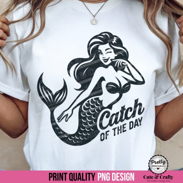 Funny Fishing Shirt PNG/SVG: Catch of the Day Mermaid