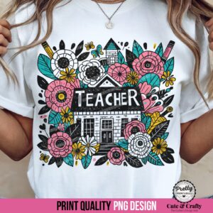 Preppy Teacher Shirt PNG