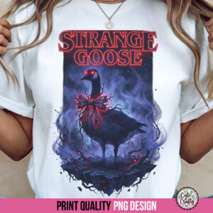 Strange Goose: 80s Horror Shirt Sublimation PNG