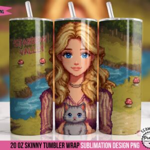 Stardew Valley Haley Tumbler Wrap PNG