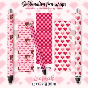 Gamer Girl Pixel Art Pen Wraps