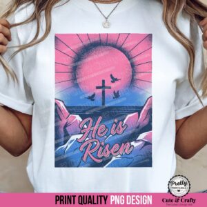 Vintage He is Risen PNG