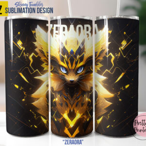 Zeraora Pokemon Tumbler Wrap PNG