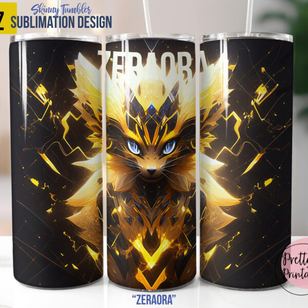 Zeraora Pokemon Tumbler Wrap PNG