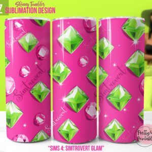 Simtrovert Sims 4 Tumbler Wrap PNG