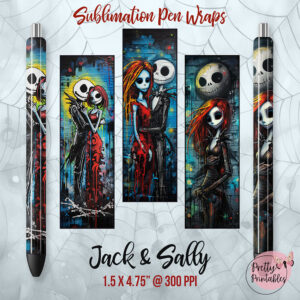 Jack and Sally Graffiti Pen Wraps