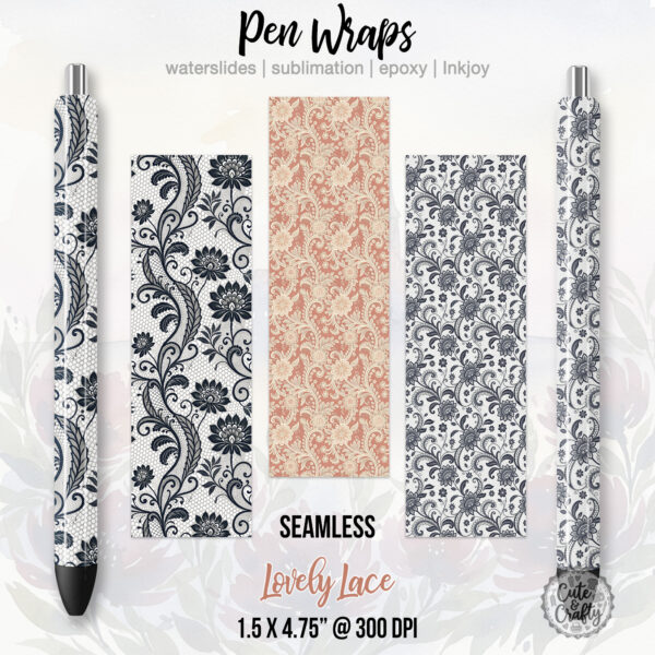 Victorian Lace Pen Wraps