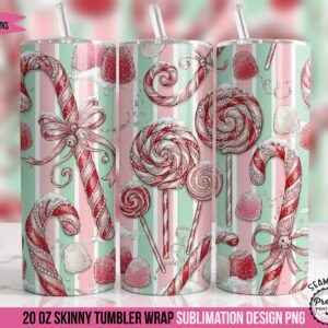 Pink Christmas Tumbler Wrap