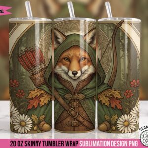 TTRPG Fox Ranger Tumbler Wrap PNG