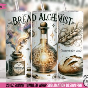 Bread Alchemist Sourdough Tumbler Wrap PNG
