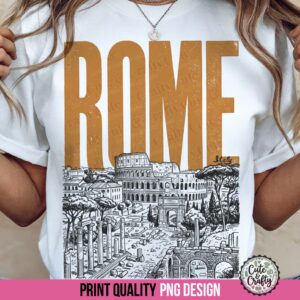 Vintage Rome Colosseum PNG