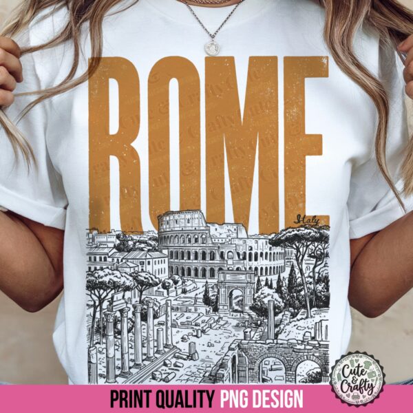 Vintage Rome Colosseum PNG