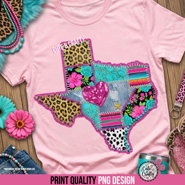 Sassy Texas Patchwork PNG