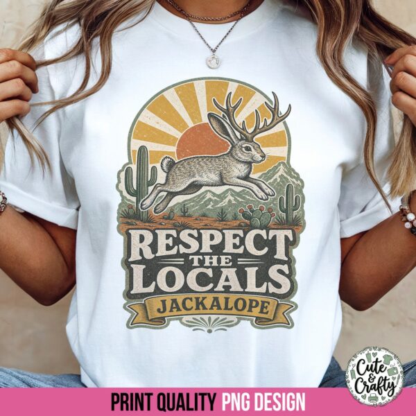 Respect the Locals Jackalope PNG