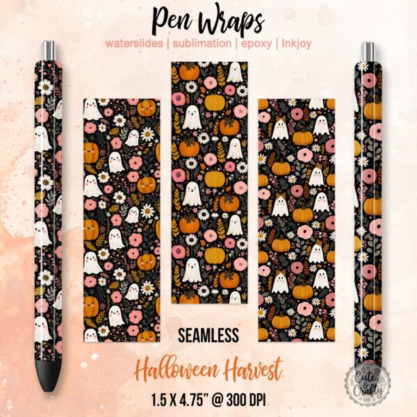 Halloween Harvest Pen Wraps PNG