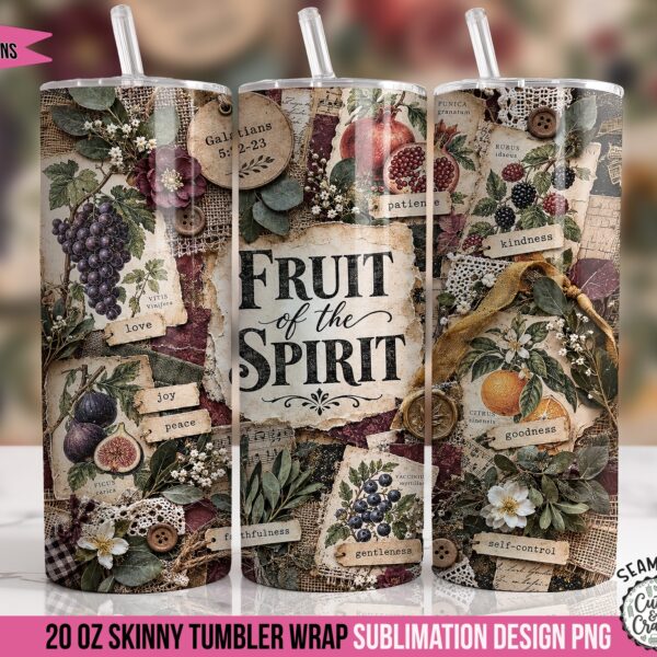 Fruit of the Spirit Christian Tumbler Wrap