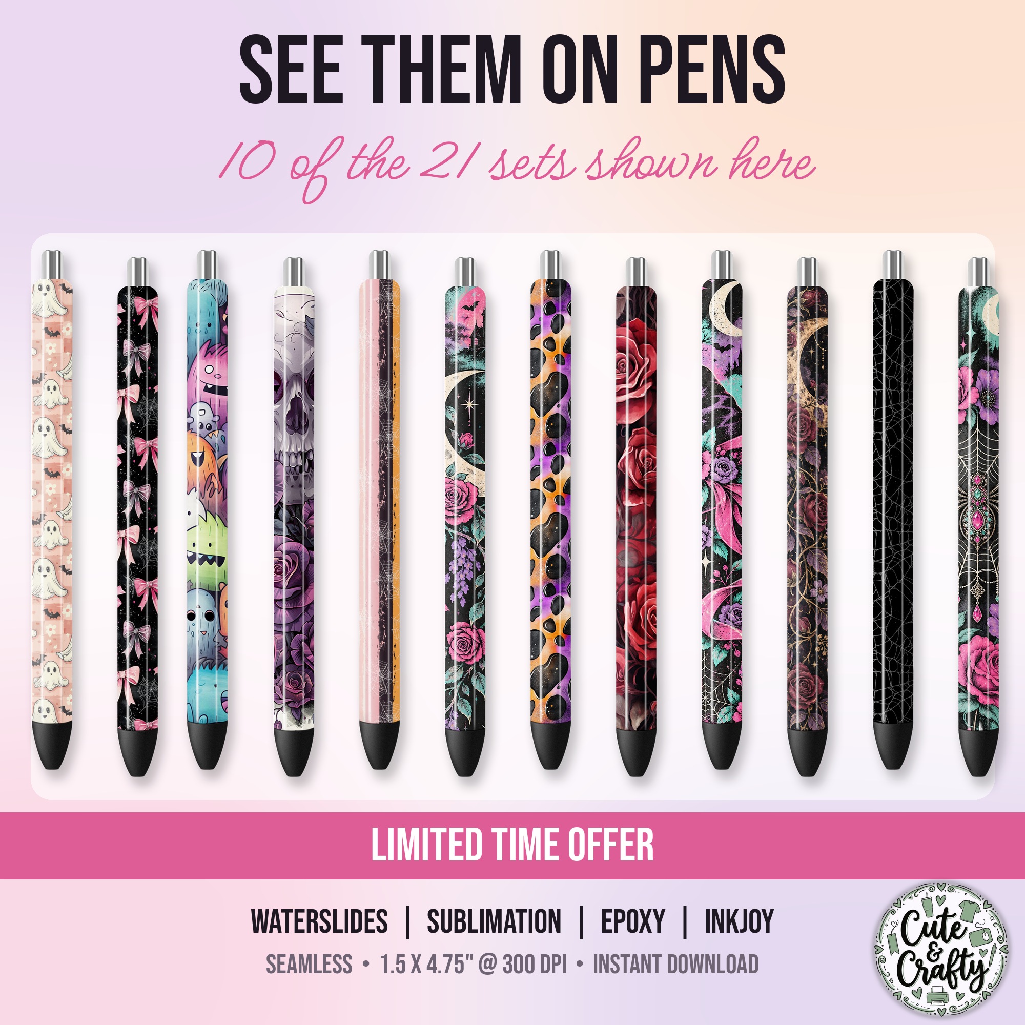 Halloween Pen Wraps Mega Bundle PNG - Image 5
