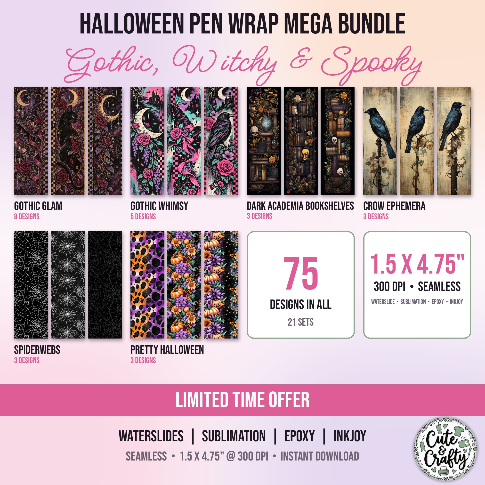 Halloween Pen Wraps Mega Bundle PNG - Image 4