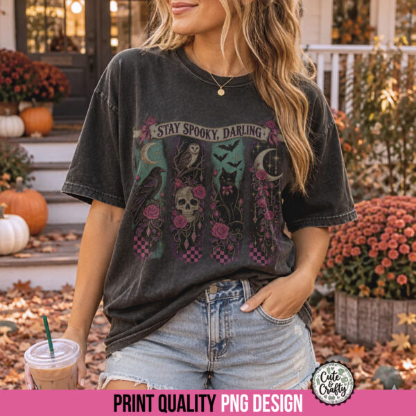 Stay Spooky Darling PNG: Whimsigoth Halloween Design
