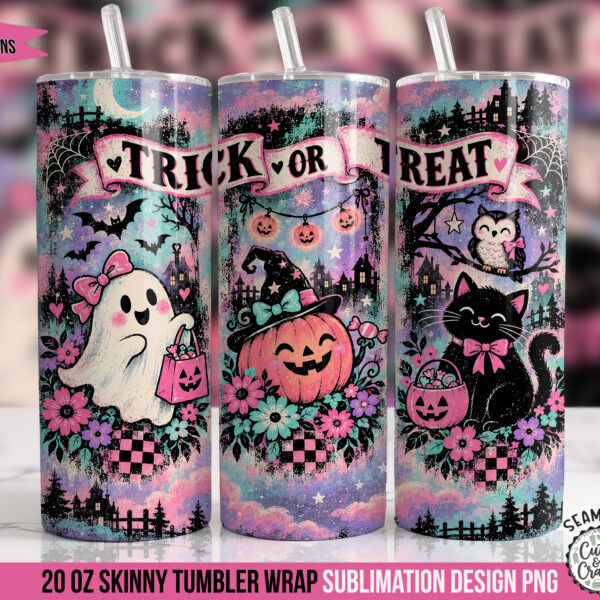 Trick or Treat Whimsigoth Tumbler Wrap