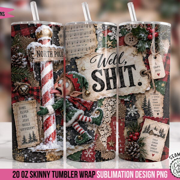 Well Shit Elf Tumbler Wrap