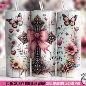 Girl Who Loves Jesus Tumbler Wrap Bundle