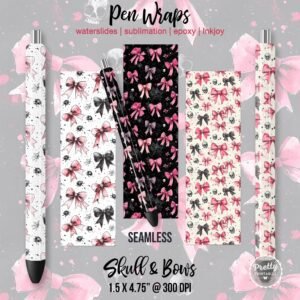 Skull & Bows Pen Wrap Bundle